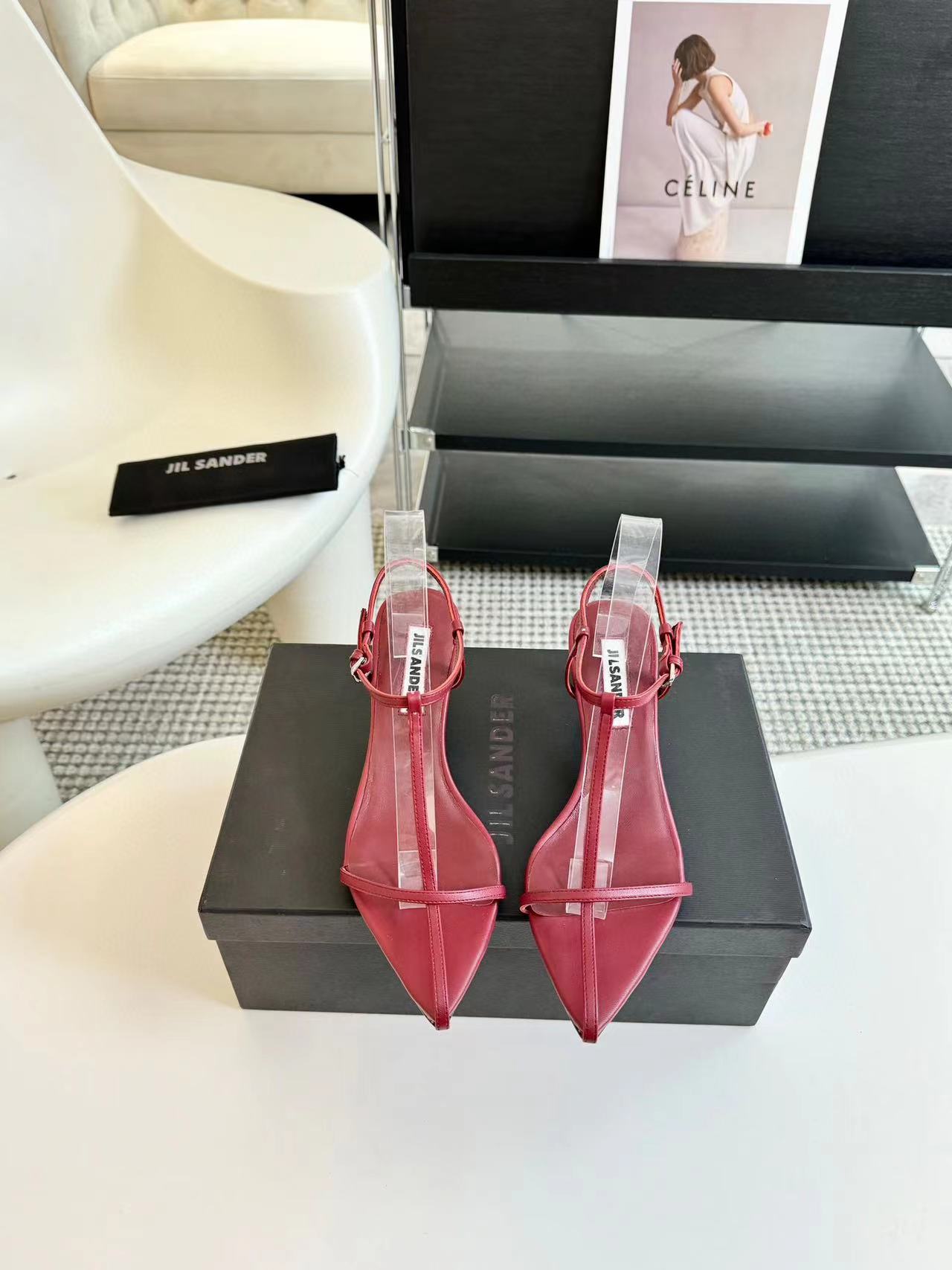 Jil sander 高品質のハイヒールサンダル【50％割引+送料無料】