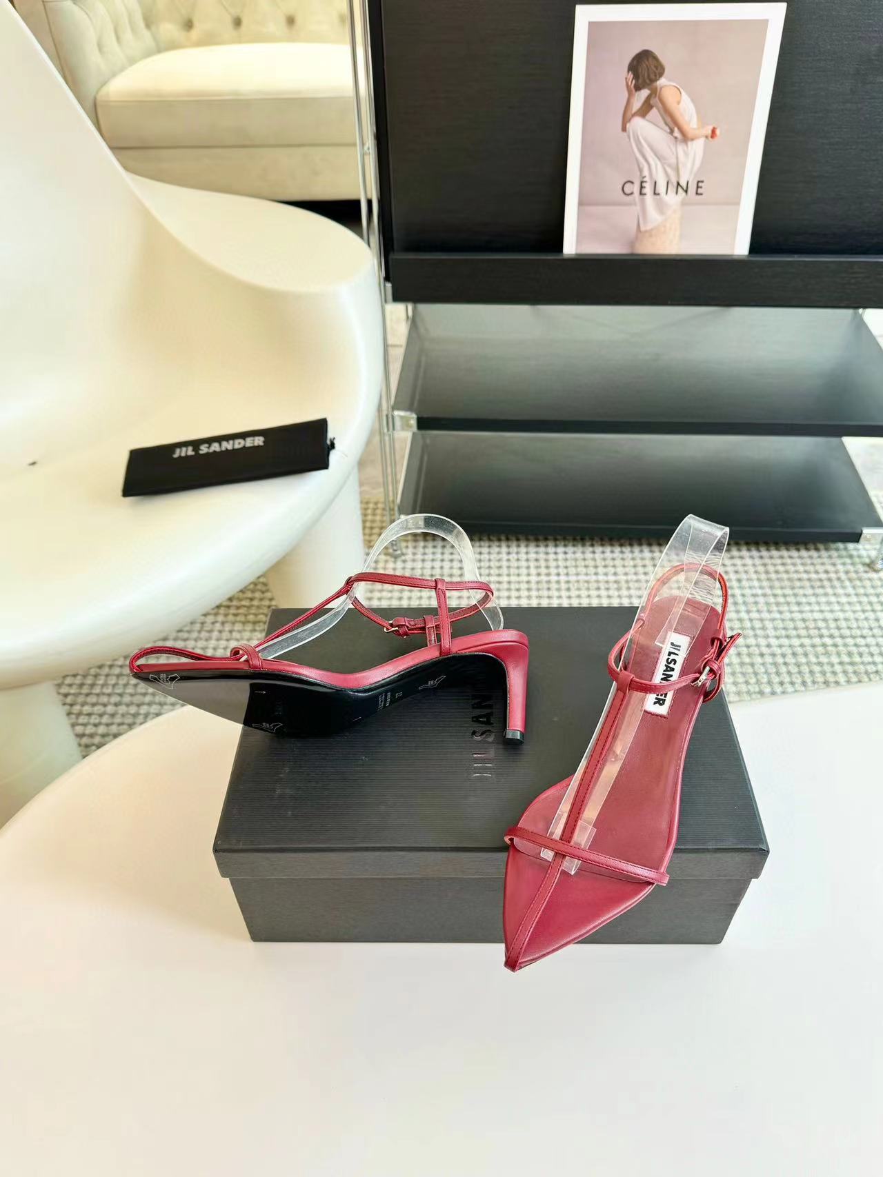 Jil sander 高品質のハイヒールサンダル【50％割引+送料無料】