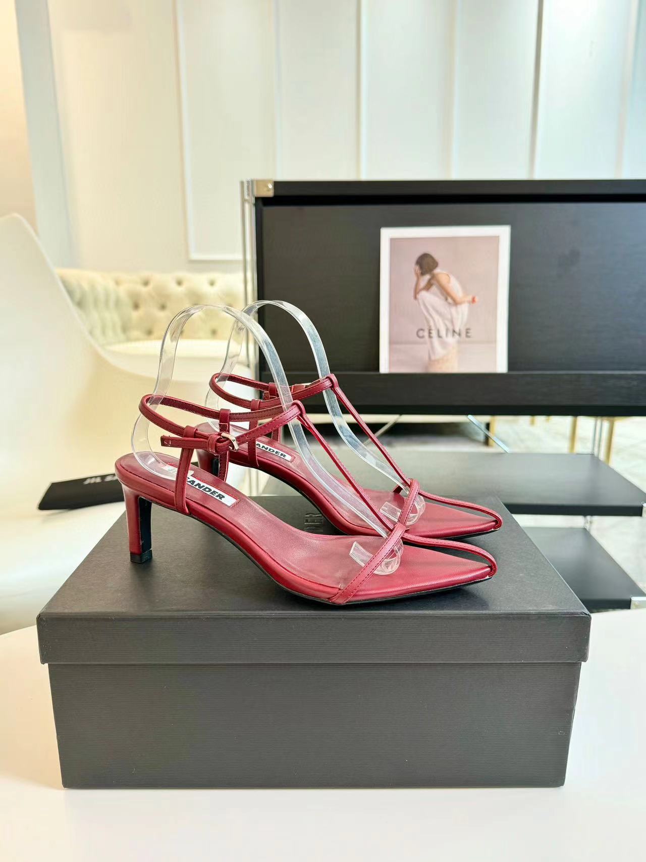 Jil sander 高品質のハイヒールサンダル【50％割引+送料無料】