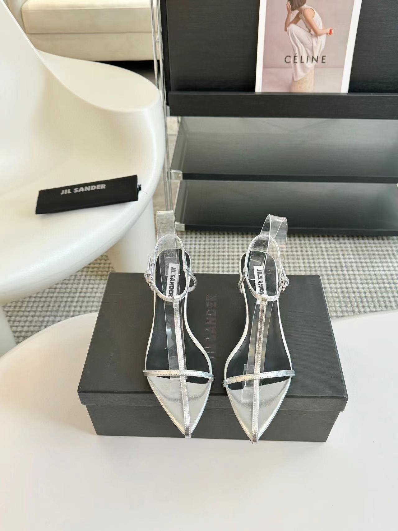 Jil sander 高品質のハイヒールサンダル【50％割引+送料無料】