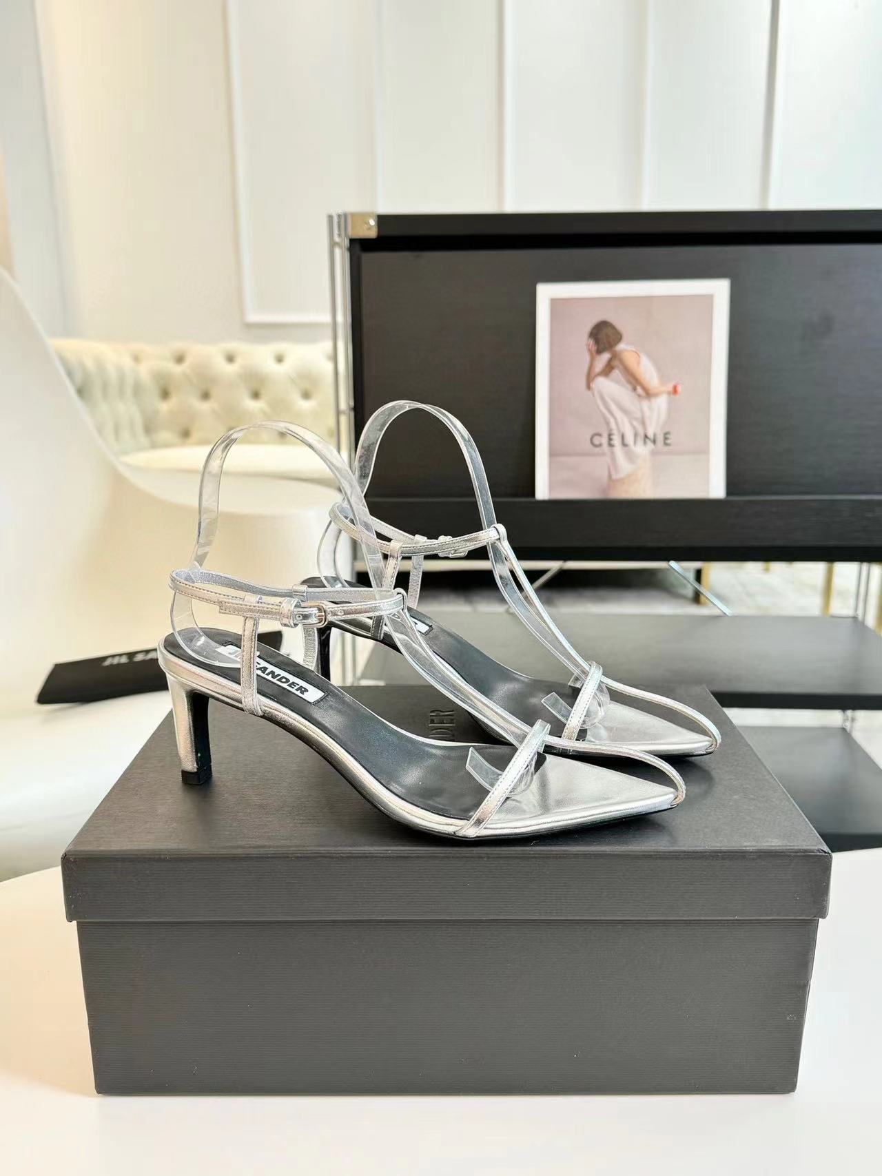 Jil sander 高品質のハイヒールサンダル【50％割引+送料無料】