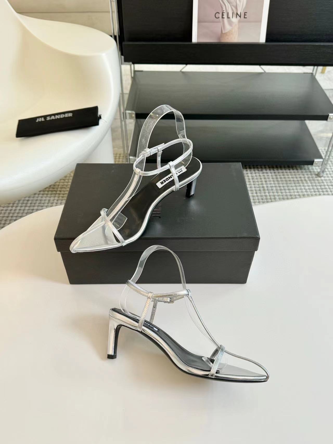 Jil sander 高品質のハイヒールサンダル【50％割引+送料無料】