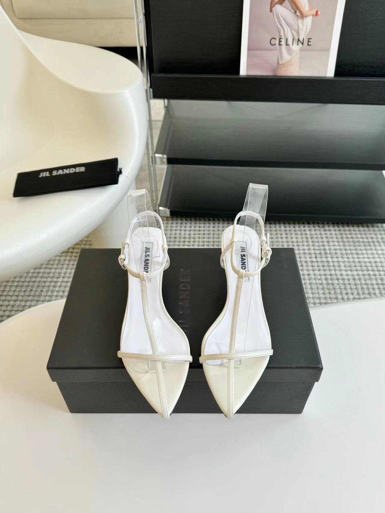 Jil sander 高品質のハイヒールサンダル【50％割引+送料無料】