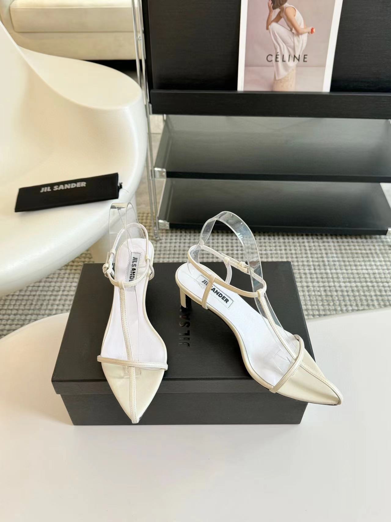 Jil sander 高品質のハイヒールサンダル【50％割引+送料無料】