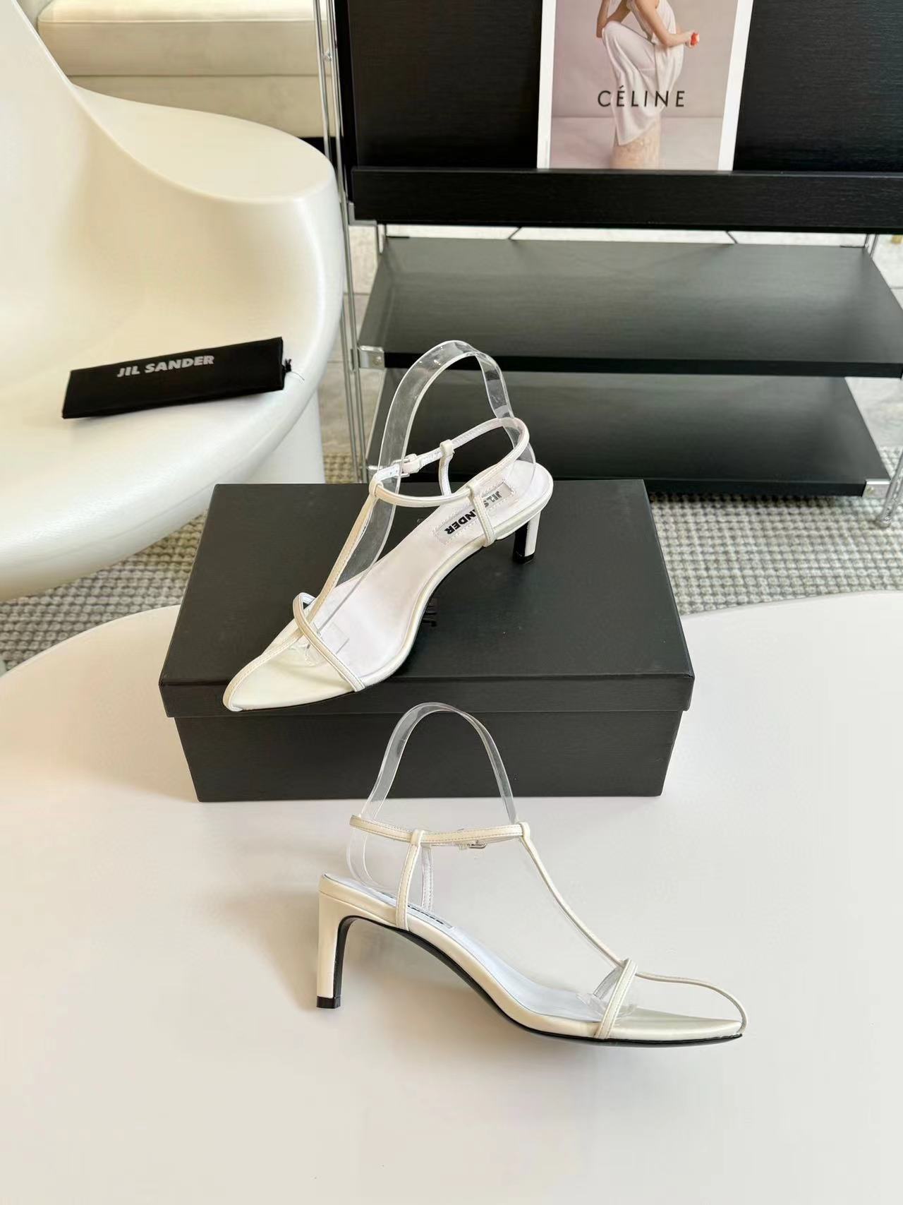 Jil sander 高品質のハイヒールサンダル【50％割引+送料無料】