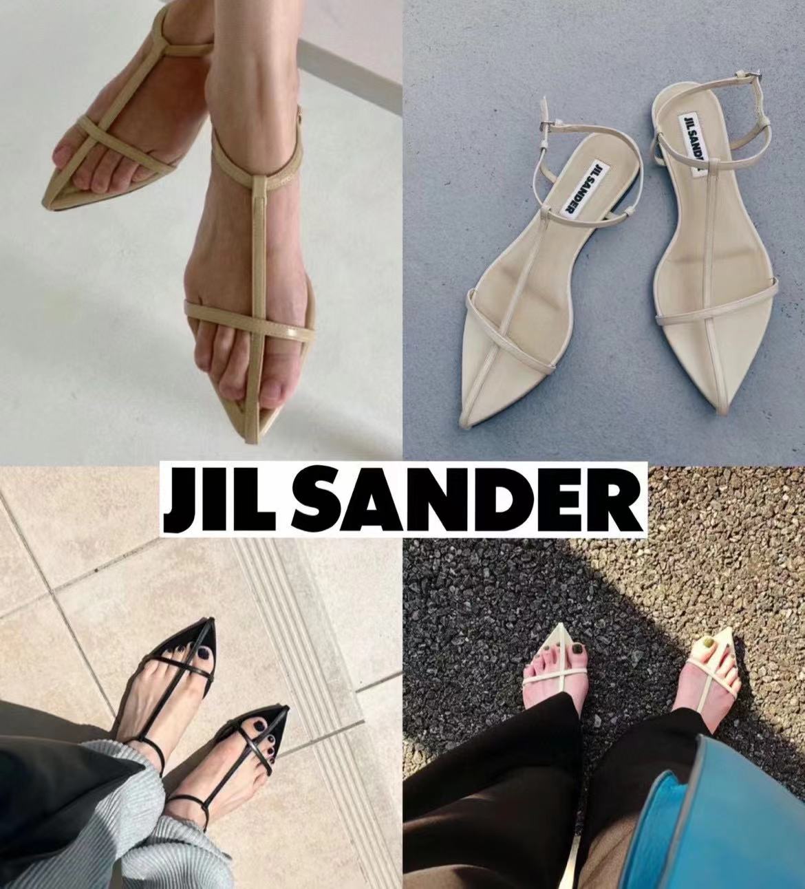 Jil sander 高品質のシープスキンフラットシューズ【50％割引+送料無料】