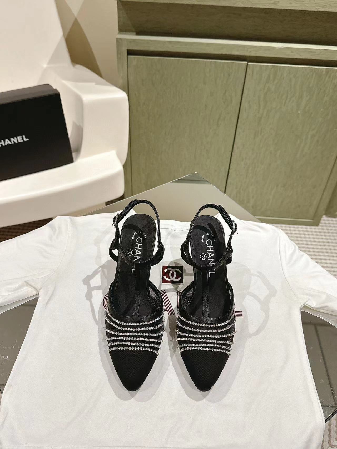 CHANE1 高品質レースメッシュハイヒール【50％割引+送料無料】