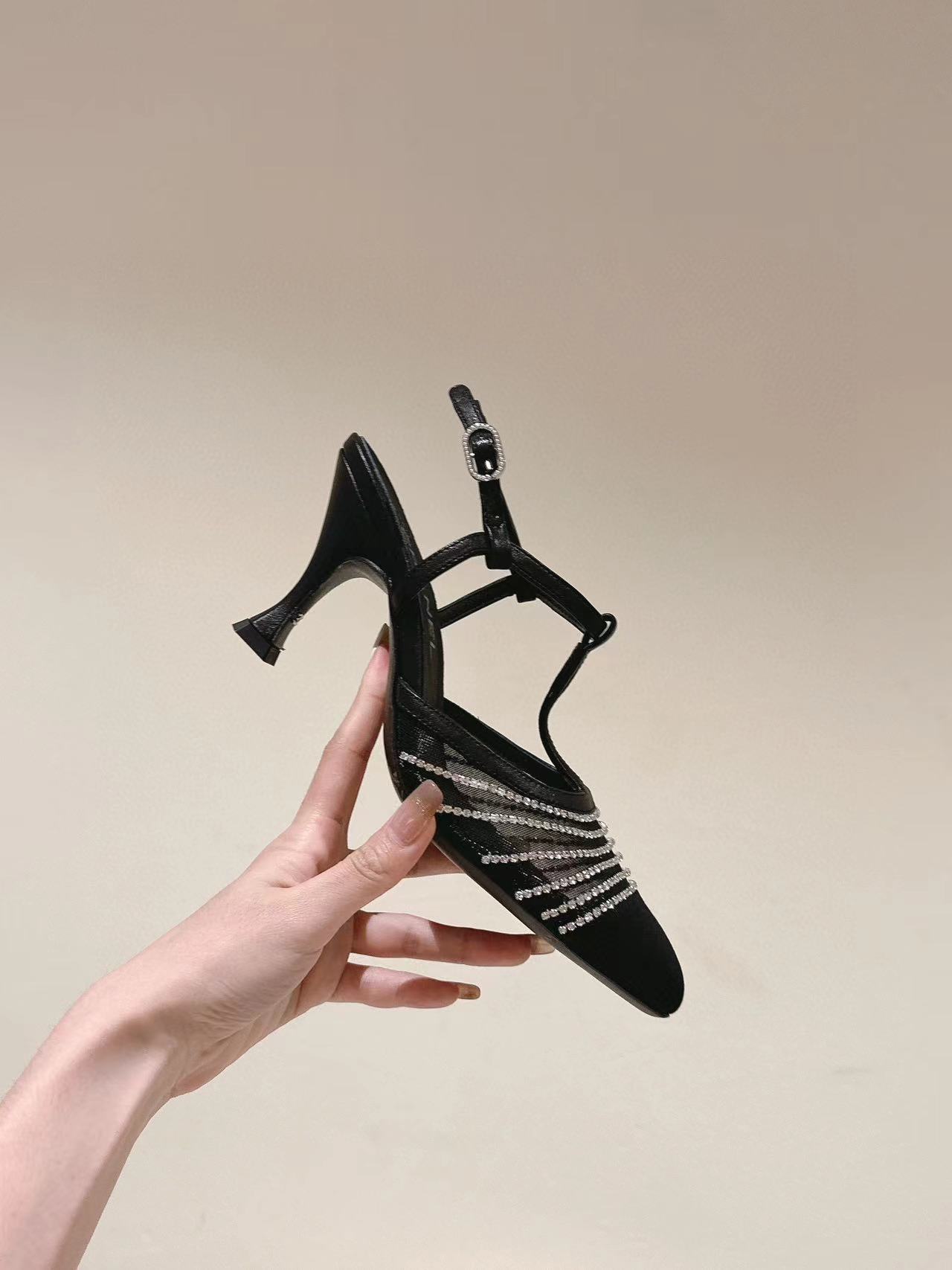 CHANE1 高品質レースメッシュハイヒール【50％割引+送料無料】