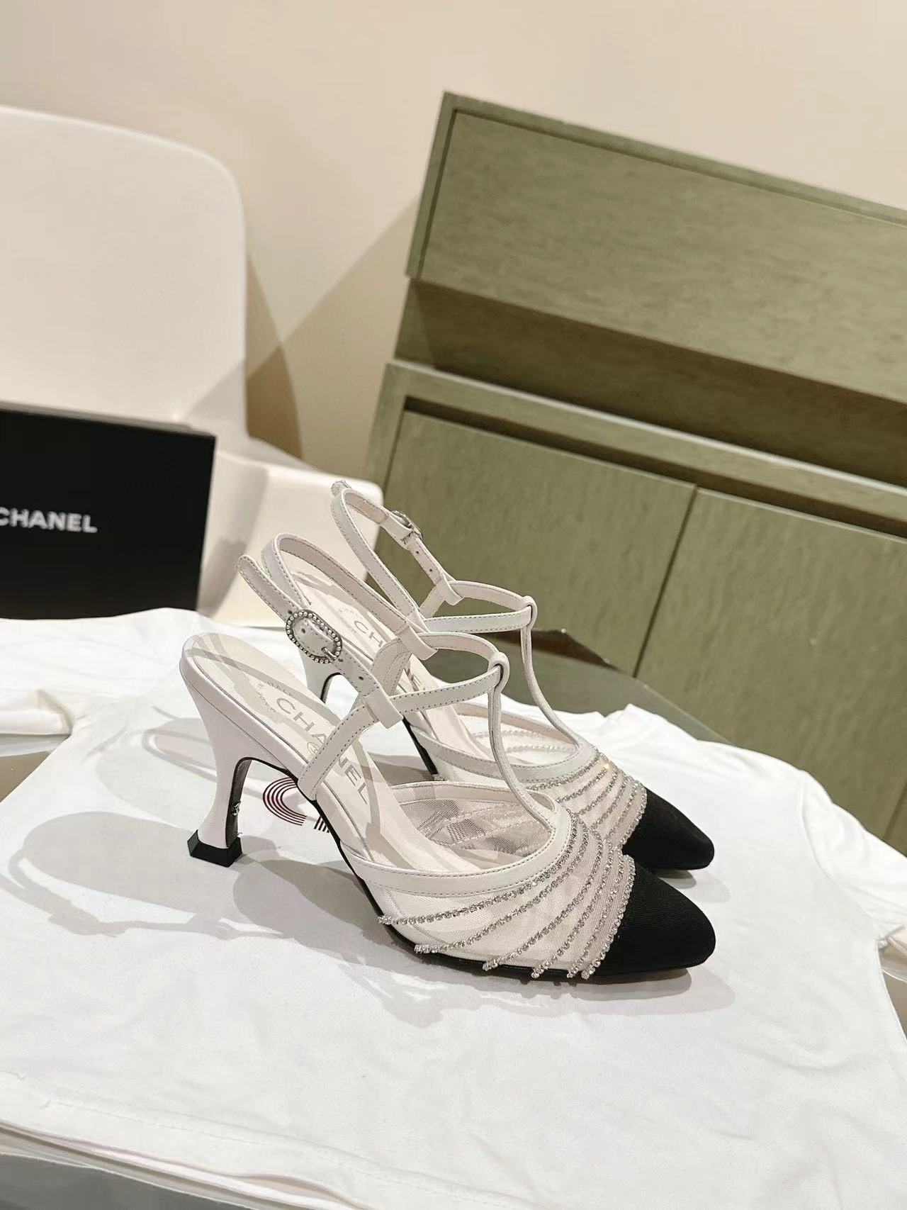 CHANE1 高品質レースメッシュハイヒール【50％割引+送料無料】