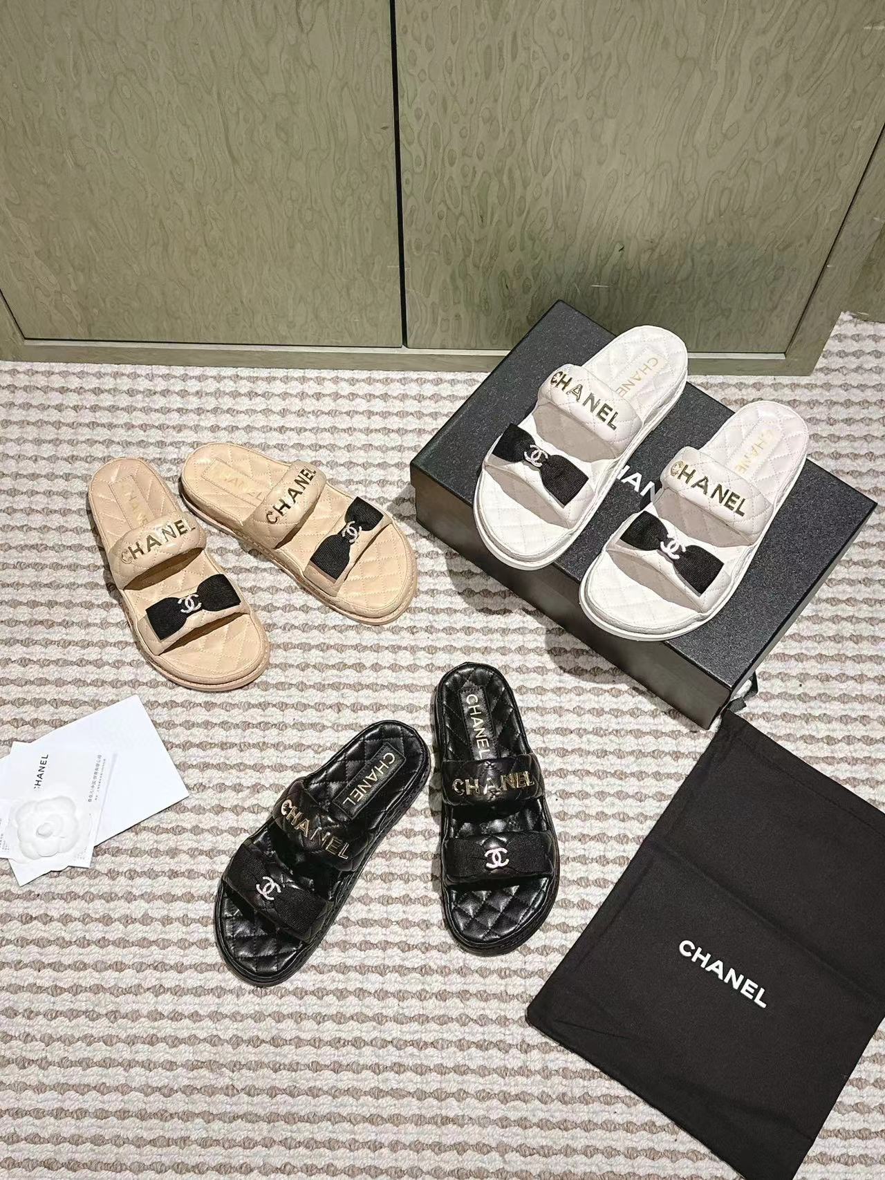 CHANE1 高品質弓スリッパ【50％割引+送料無料】