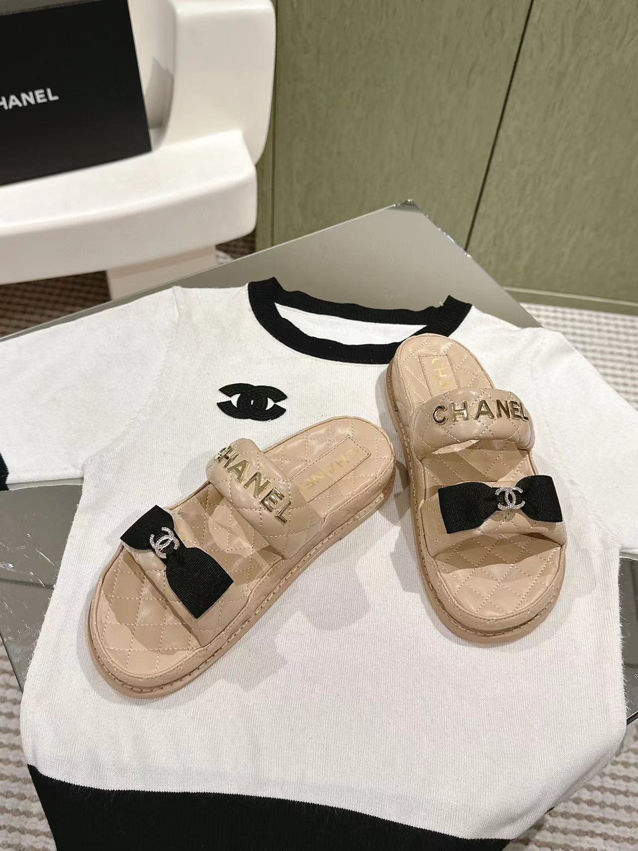 CHANE1 高品質弓スリッパ【50％割引+送料無料】