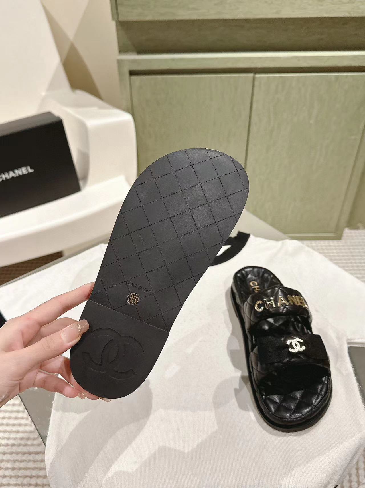 CHANE1 高品質弓スリッパ【50％割引+送料無料】