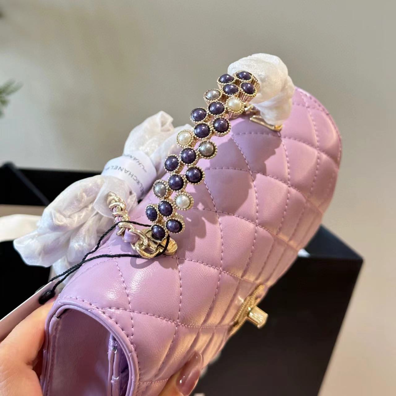 CHANE1 ハンドルパールトートバッグ【 50％割引+送料無料】