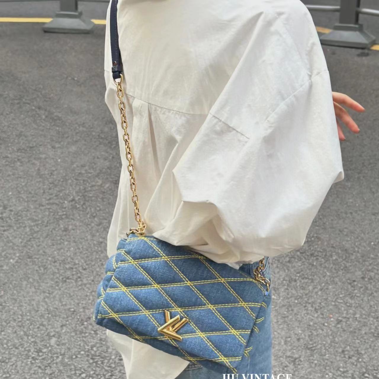 LV デニム チェーンバッグ【50％割引+送料無料】