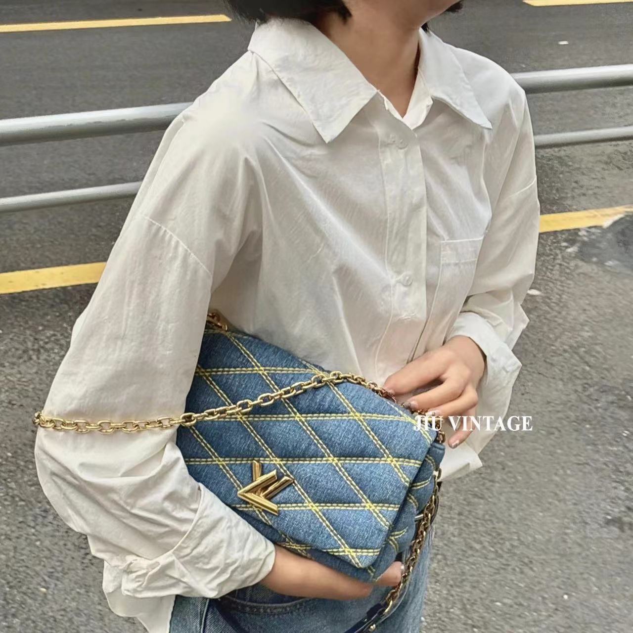 LV デニム チェーンバッグ【50％割引+送料無料】