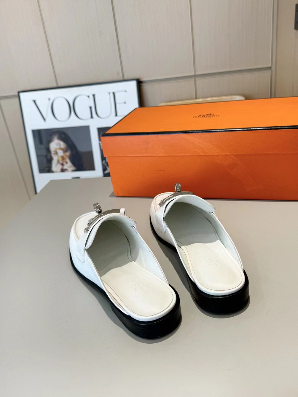 HERME5 高品質 H シープスキンスリッパ【50％割引+送料無料】