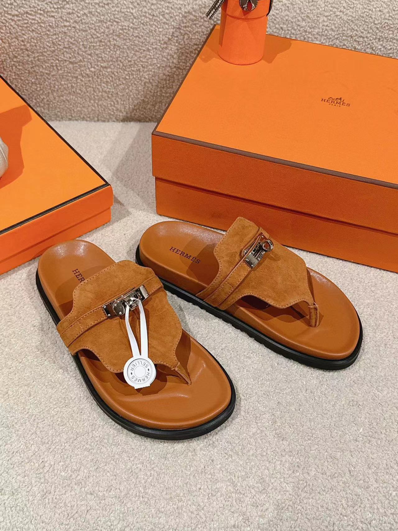 HERME5 高品質 H クラシック 男女兼用スリッパ【50％割引+送料無料】