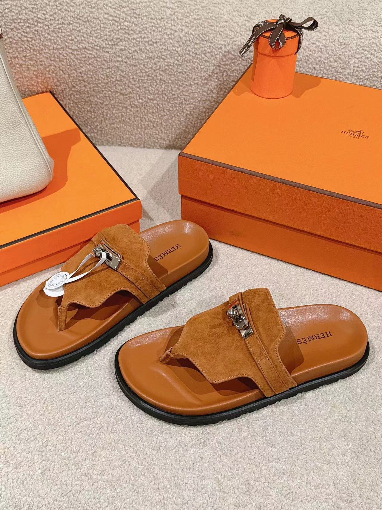 HERME5 高品質 H クラシック 男女兼用スリッパ【50％割引+送料無料】