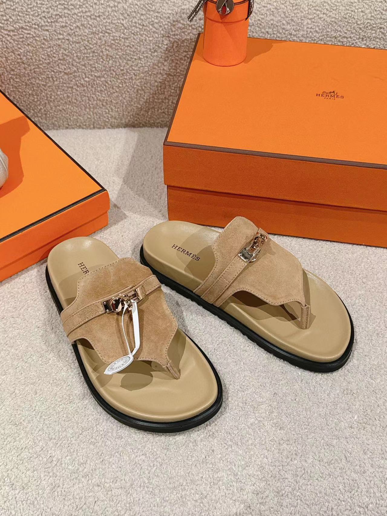 HERME5 高品質 H クラシック 男女兼用スリッパ【50％割引+送料無料】
