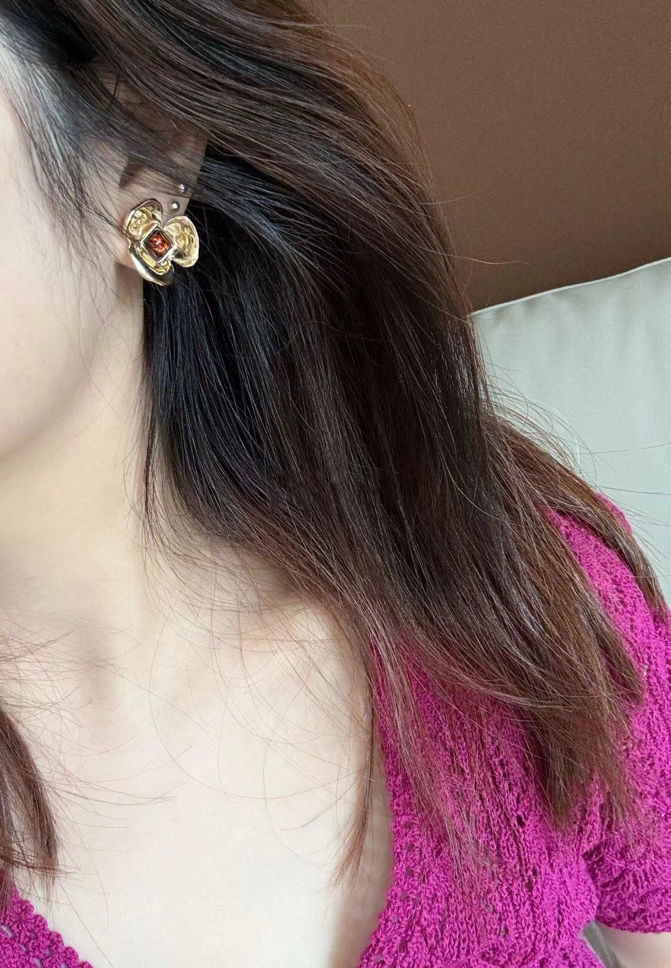 CHANE1 ルビー スタッド ピアス【50％割引+送料無料】