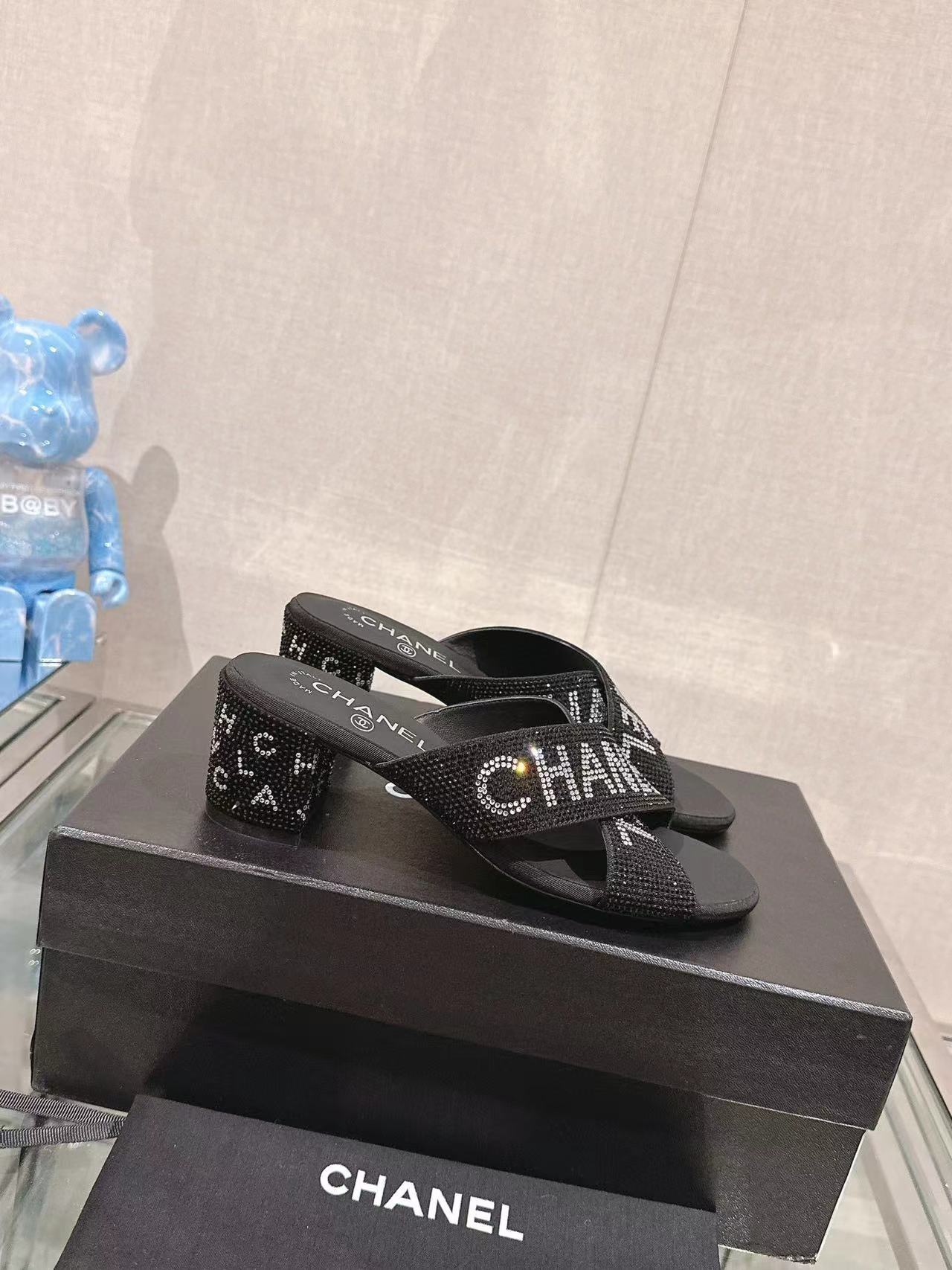 CHANE1 高品質のホットドリルハイヒールスリッパ【50％割引+送料無料】