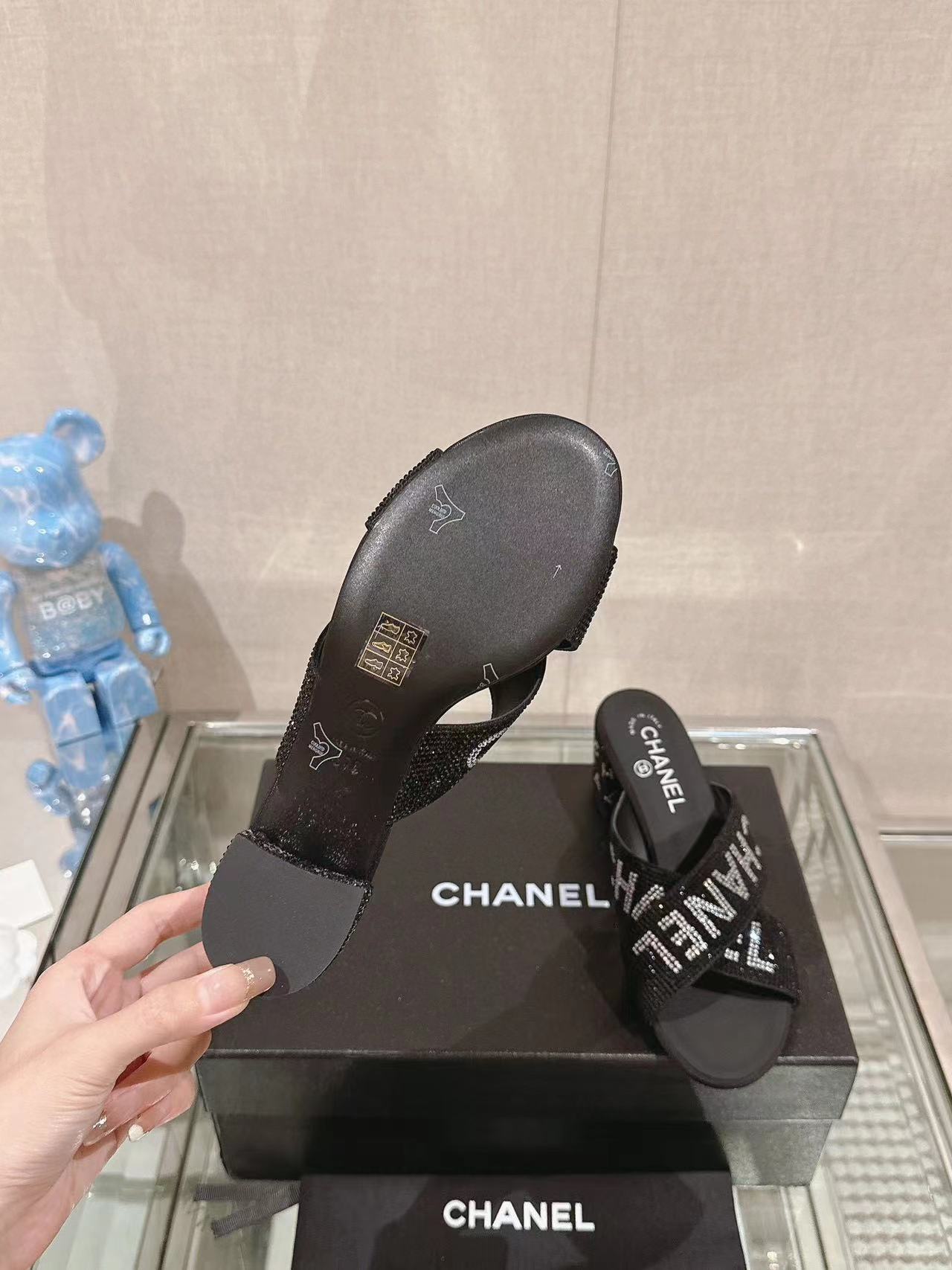 CHANE1 高品質のホットドリルハイヒールスリッパ【50％割引+送料無料】