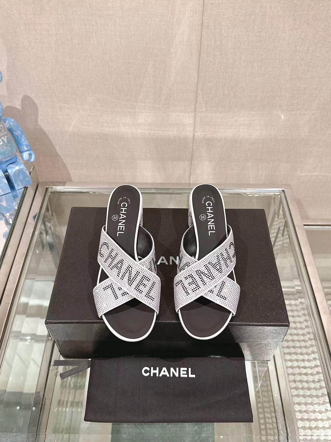 CHANE1 高品質のホットドリルハイヒールスリッパ【50％割引+送料無料】