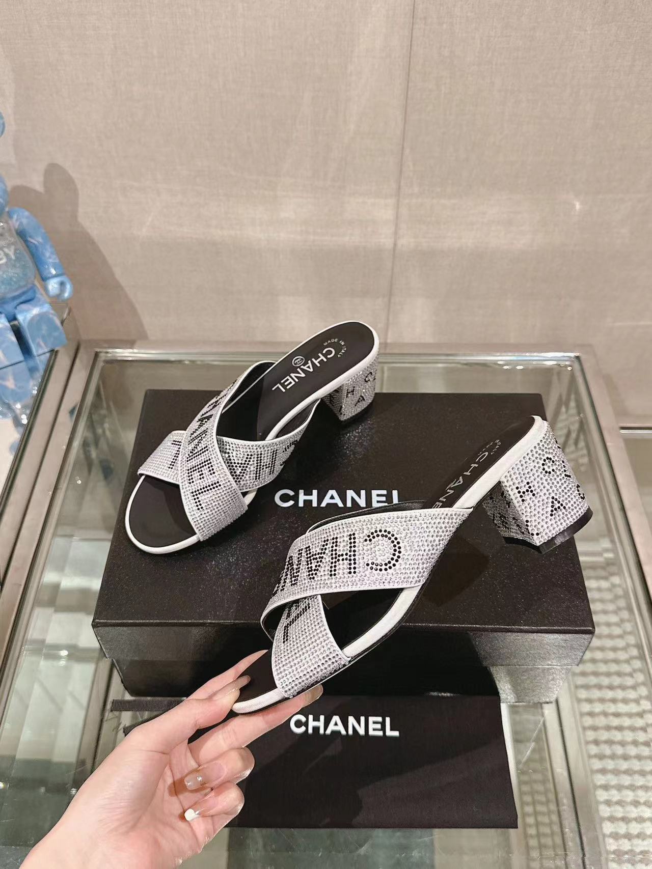 CHANE1 高品質のホットドリルハイヒールスリッパ【50％割引+送料無料】