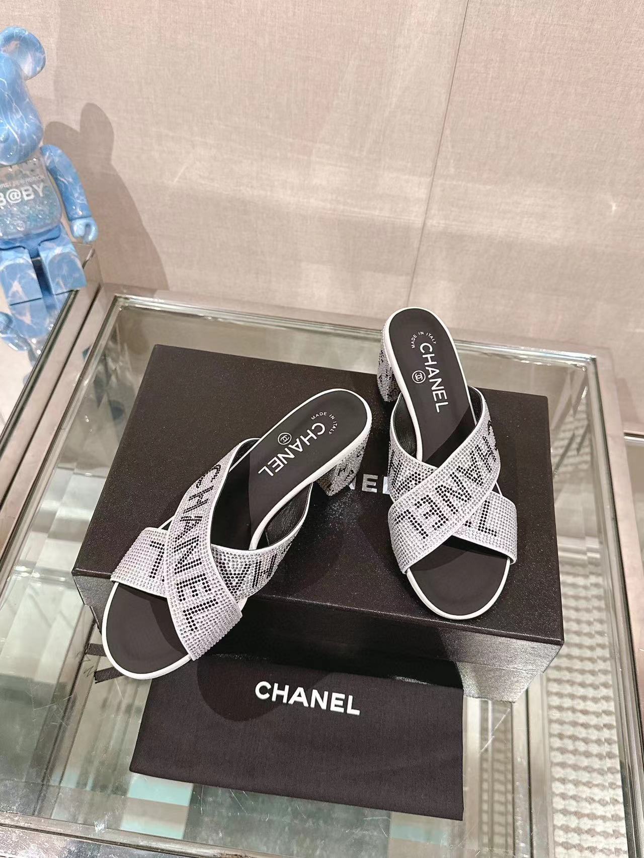 CHANE1 高品質のホットドリルハイヒールスリッパ【50％割引+送料無料】