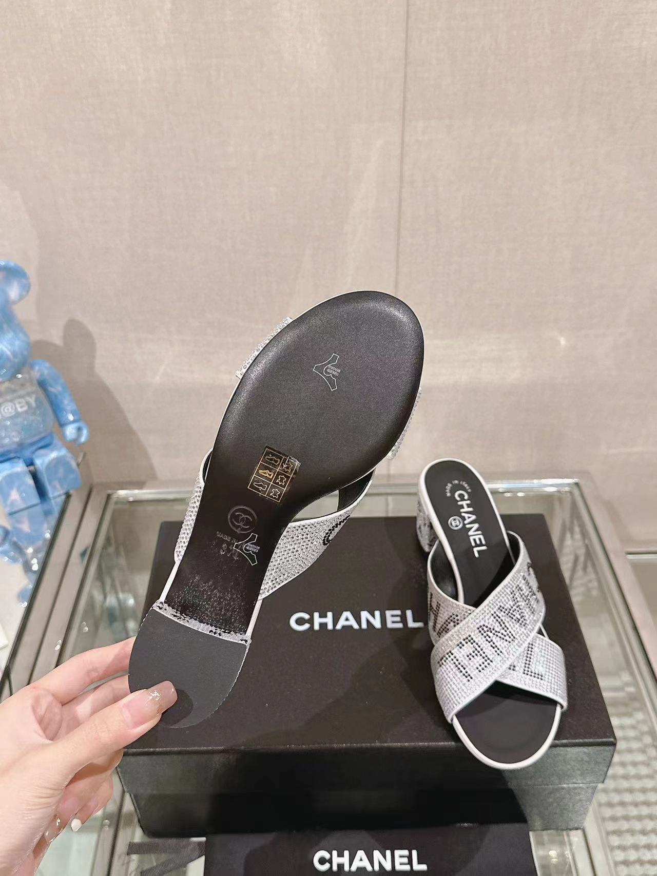 CHANE1 高品質のホットドリルハイヒールスリッパ【50％割引+送料無料】