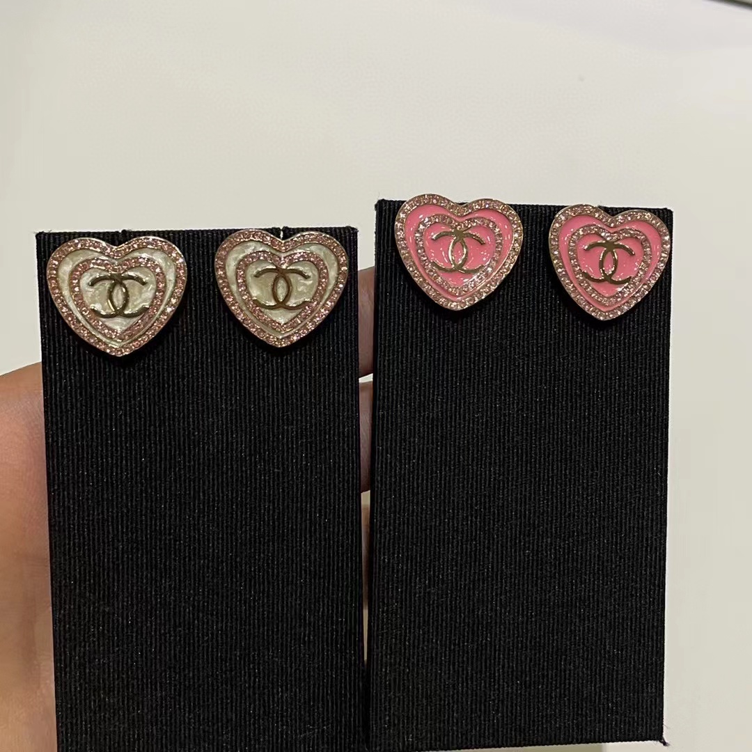 CHANE1 ハート ダブルC ピアス【50％割引+送料無料】
