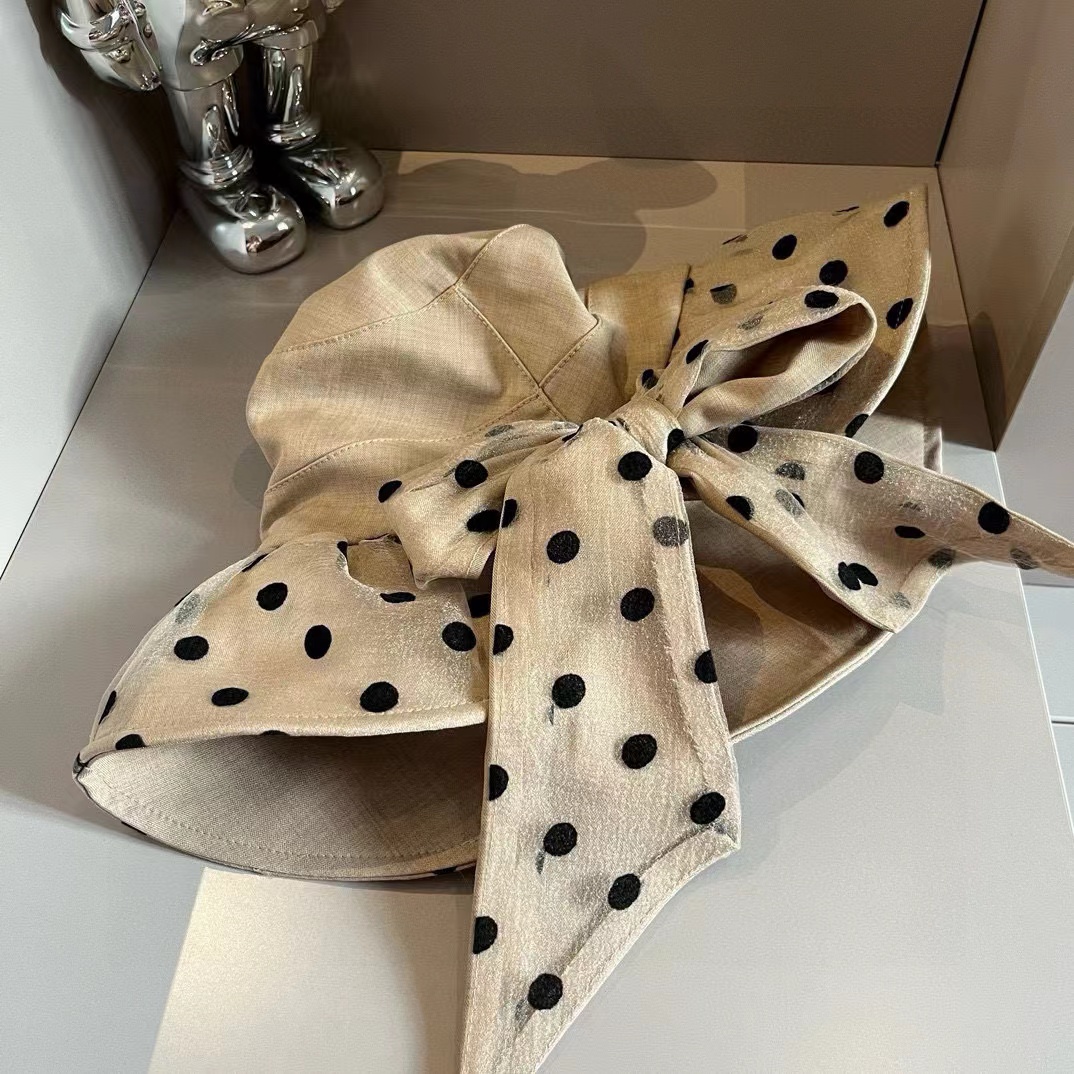 VALENT1NO ポルカドットリボンサンハット【50％割引+送料無料】
