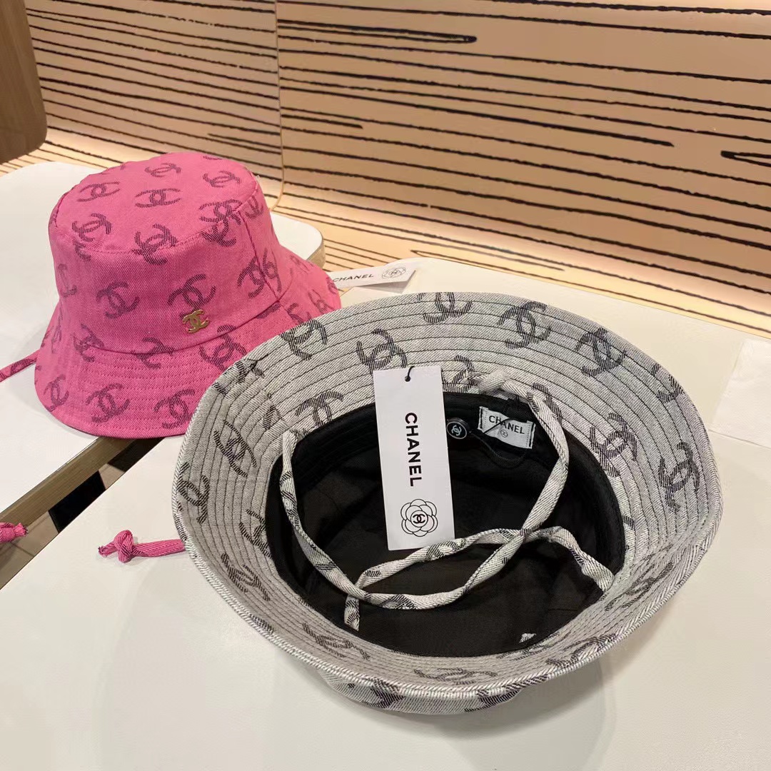 CHANE1 ダブルCロゴ デニムバケットハット【50％割引+送料無料】