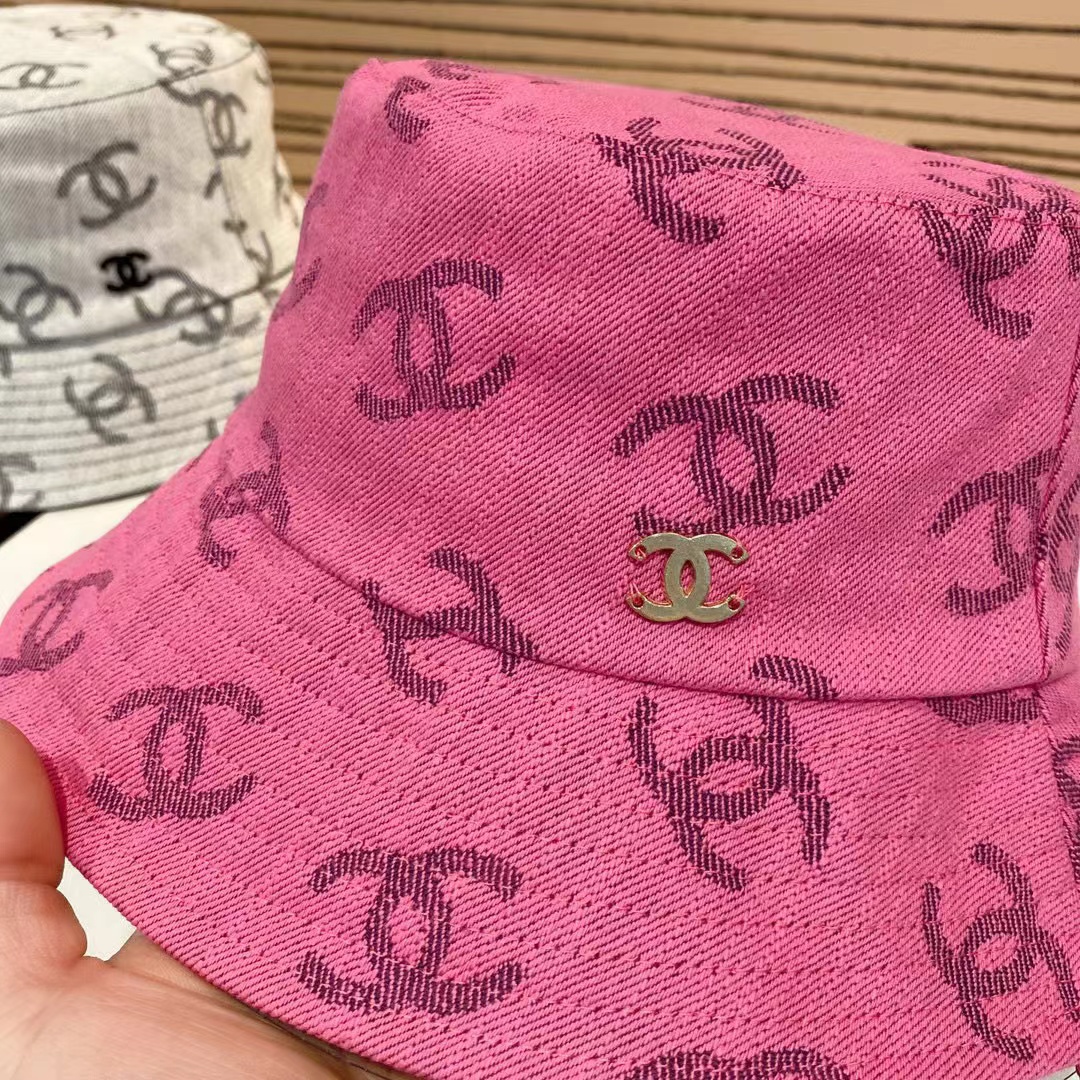 CHANE1 ダブルCロゴ デニムバケットハット【50％割引+送料無料】