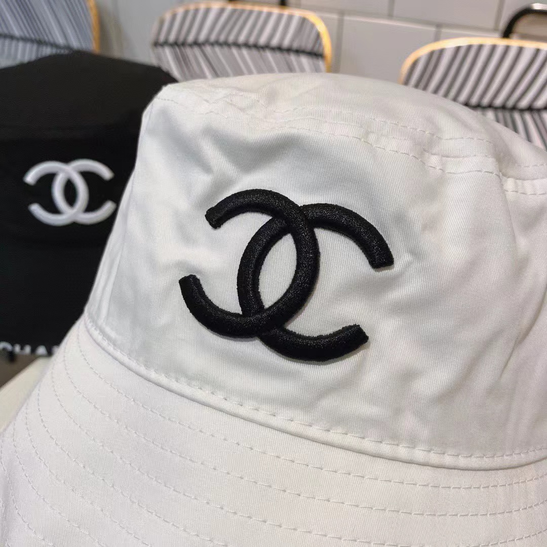 CHANE1 ダブルC 刺繍ロゴ バケットハット【50％割引+送料無料】