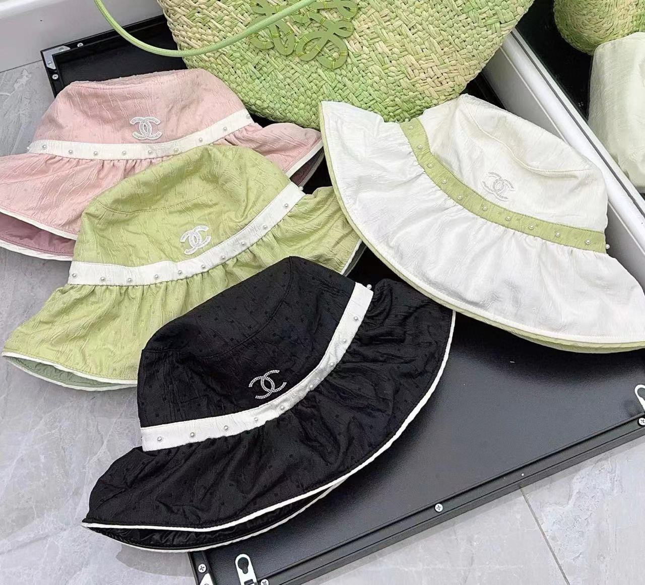 CHANE1 パール バケット ハット【50％割引+送料無料】