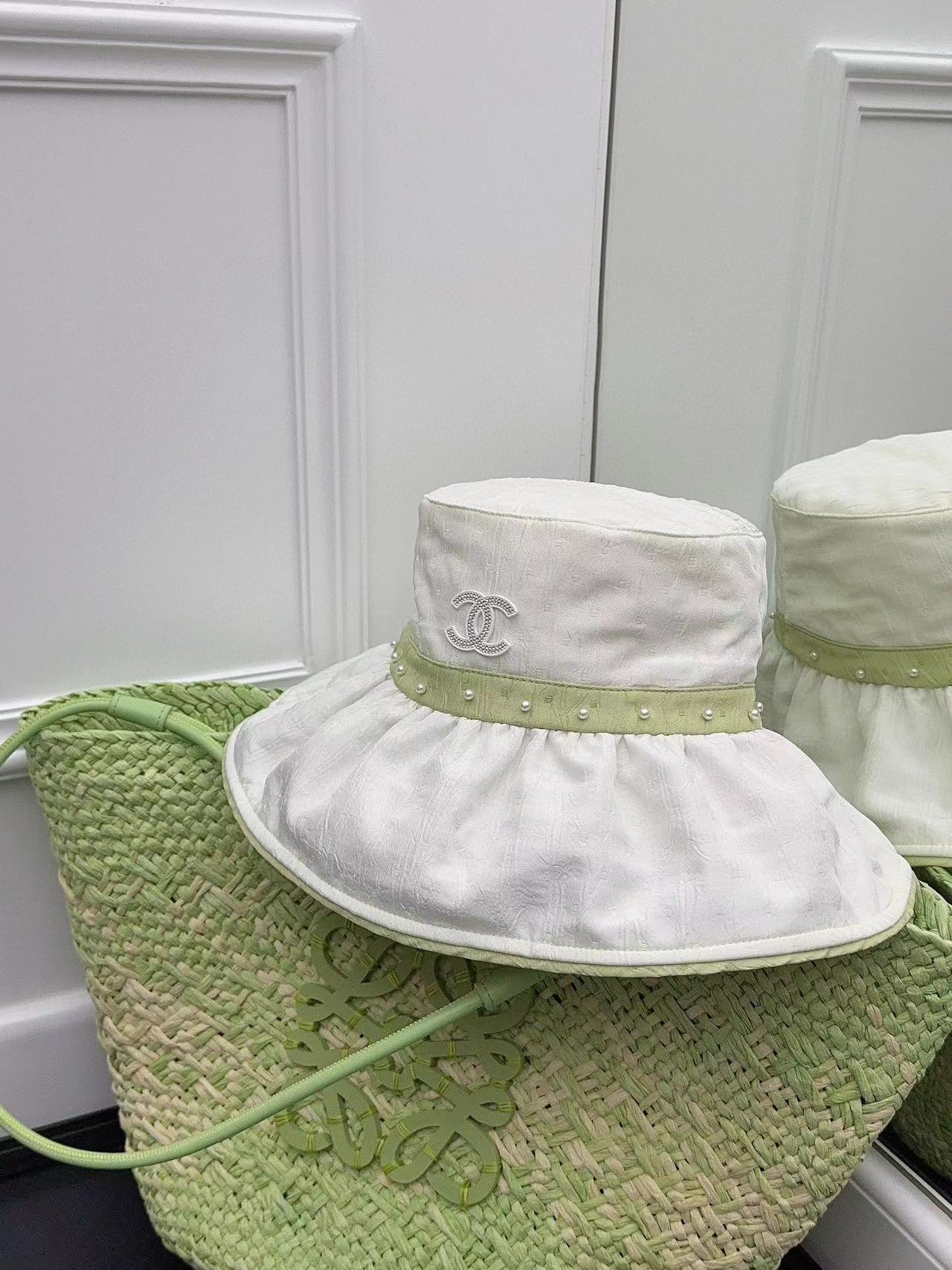 CHANE1 パール バケット ハット【50％割引+送料無料】