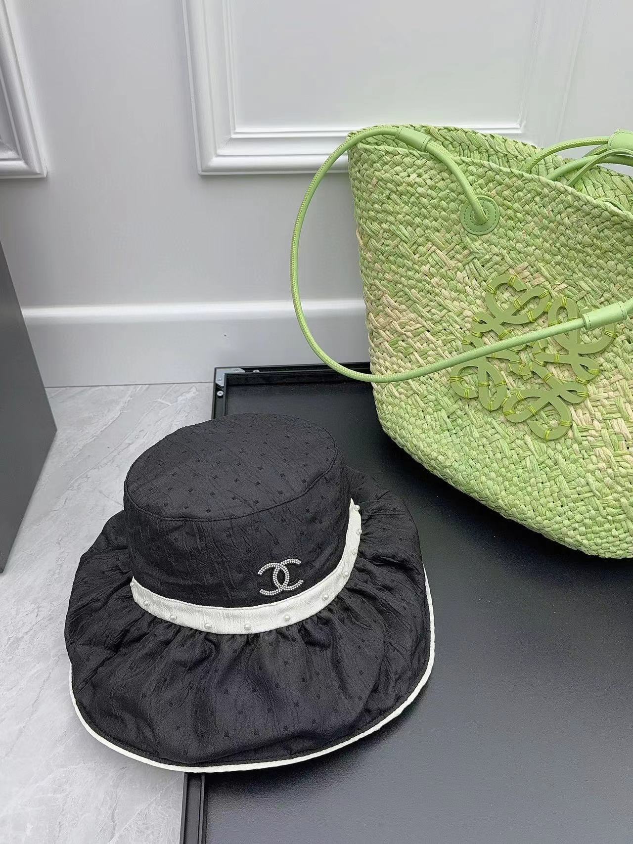 CHANE1 パール バケット ハット【50％割引+送料無料】