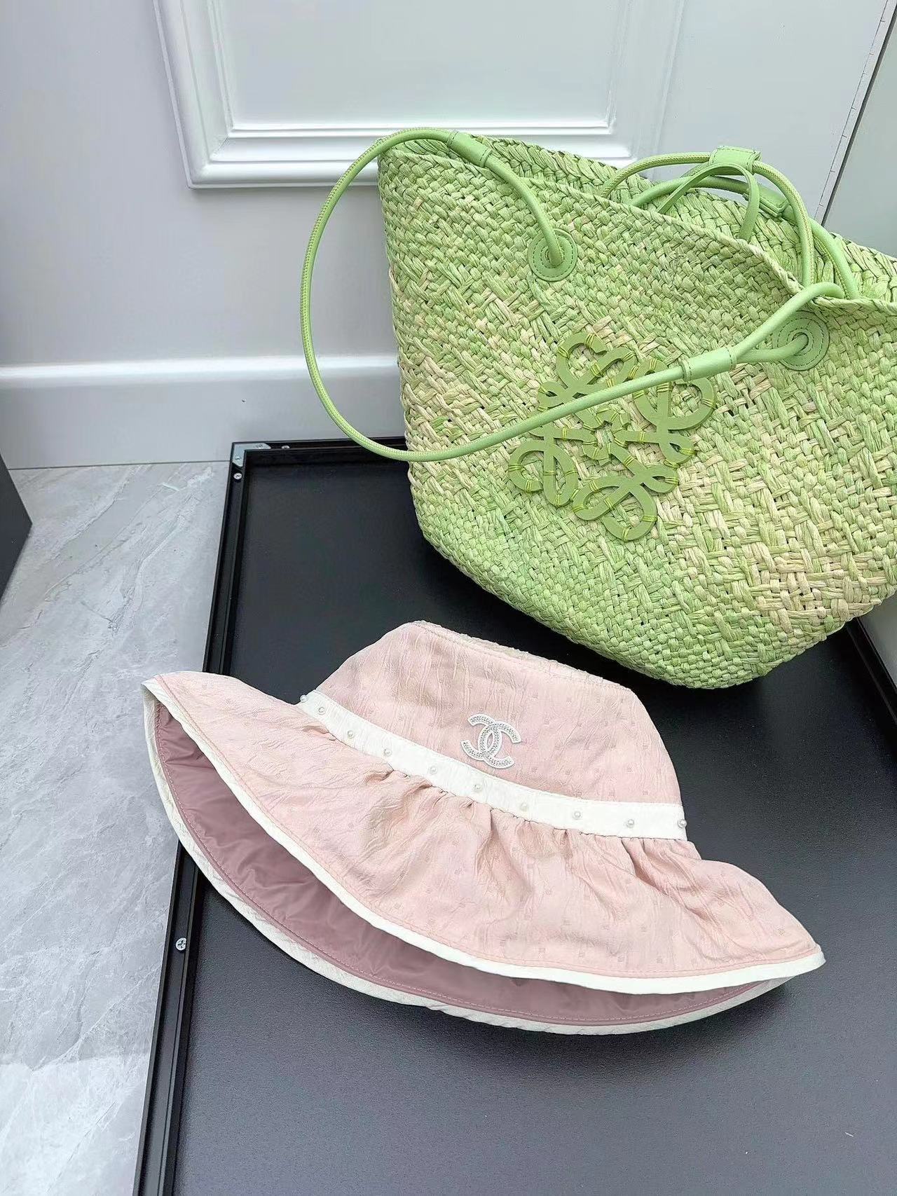 CHANE1 パール バケット ハット【50％割引+送料無料】