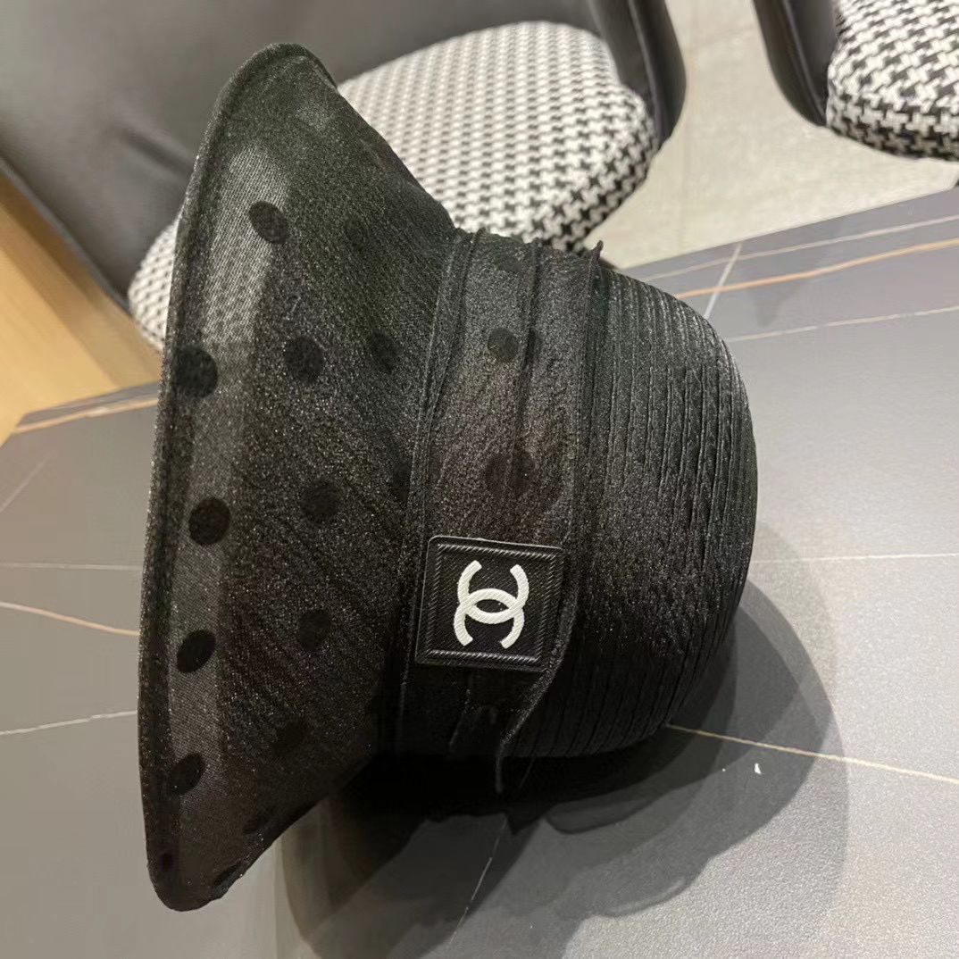 CHANE1 ポルカドットメッシュサンハット【50％割引+送料無料】