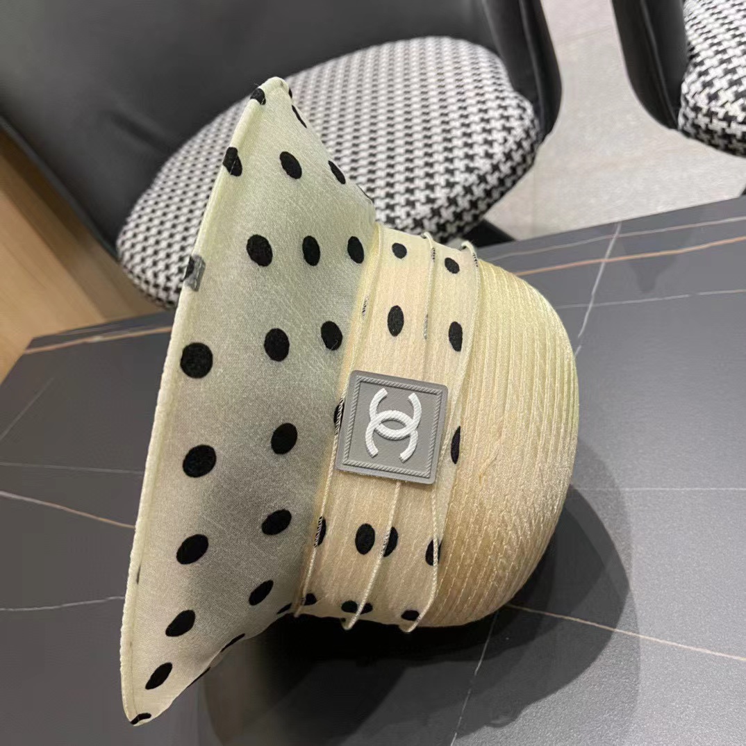 CHANE1 ポルカドットメッシュサンハット【50％割引+送料無料】