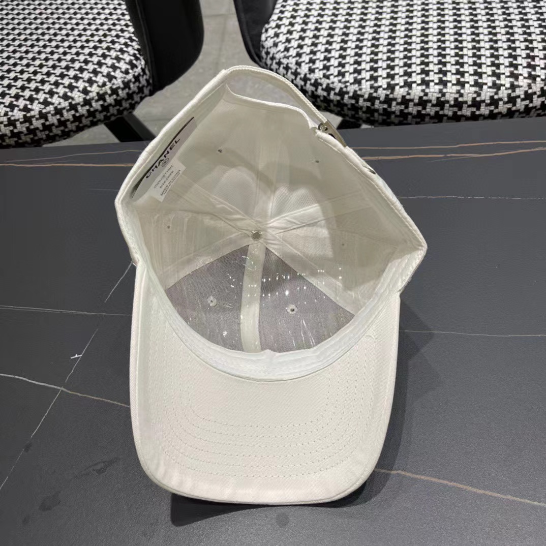 CHANE1 ダブルC 刺繍ロゴ ベースボールキャップ【50％割引+送料無料】