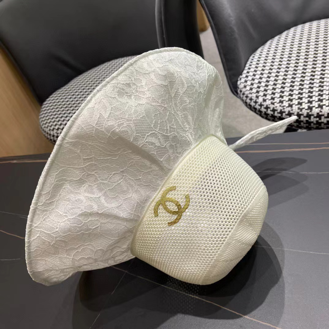 CHANE1 レース中空リボンサンハット【50％割引+送料無料】