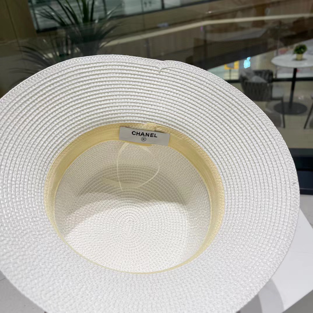 CHANE1 ダブルCロゴ 麦わら帽子【50％割引+送料無料】