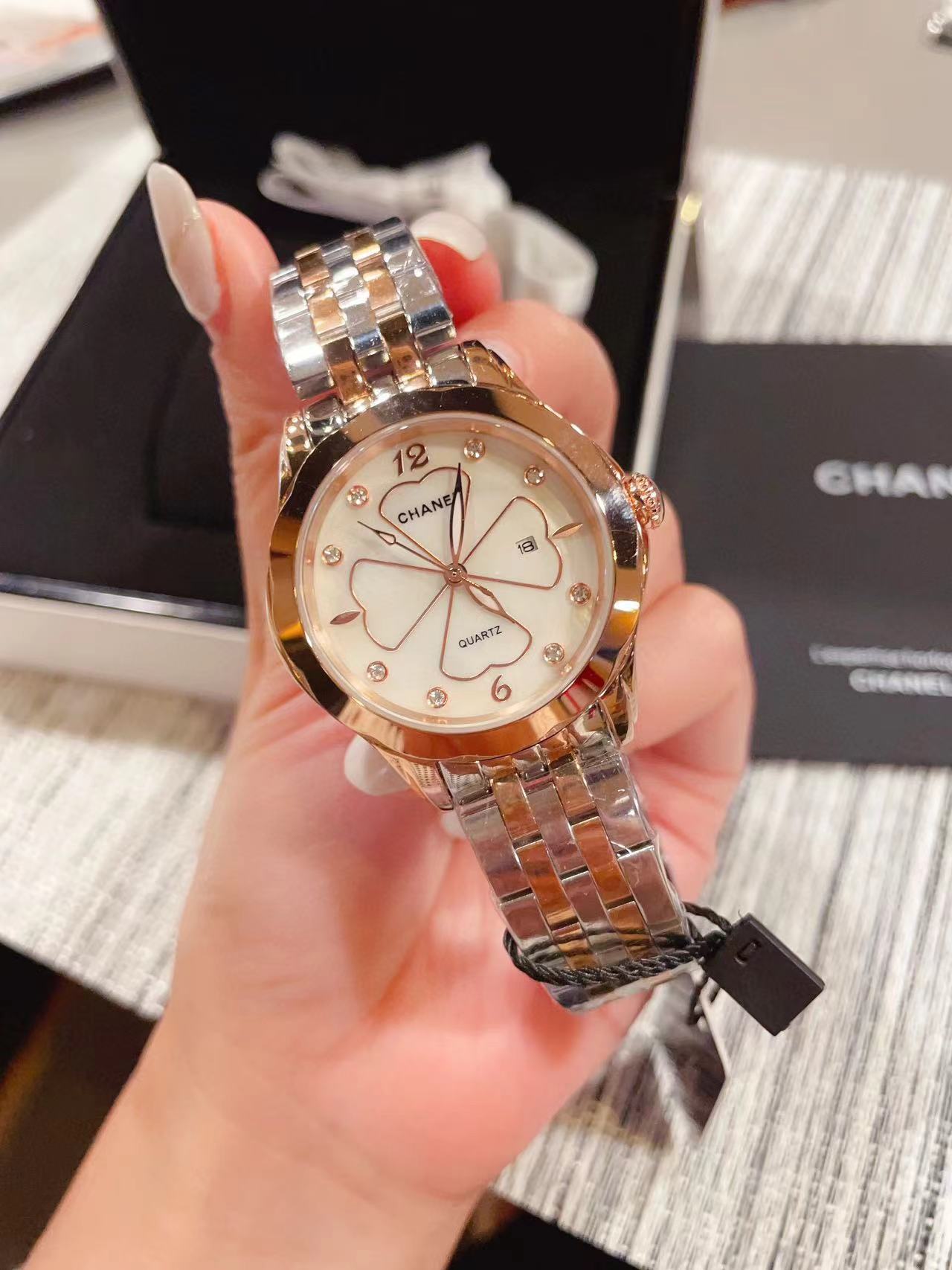 CHANE1 スチールバンド レディース 腕時計【50％割引+送料無料】