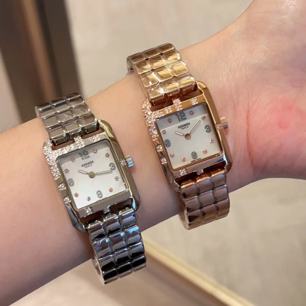 HERME5 高品質スモールダイヤモンドスチールバンドレディースウォッチ【50％割引+送料無料】