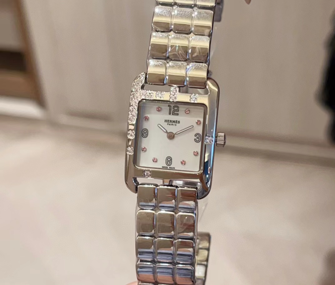 HERME5 高品質スモールダイヤモンドスチールバンドレディースウォッチ【50％割引+送料無料】