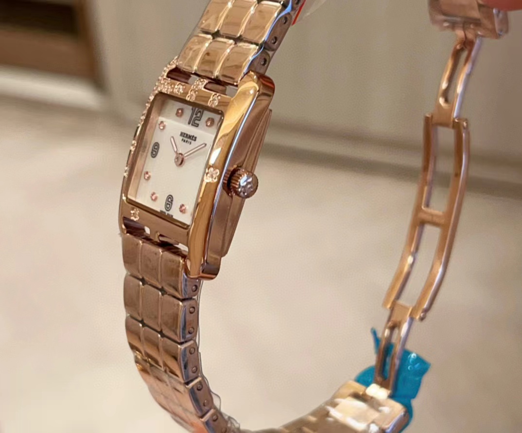 HERME5 高品質スモールダイヤモンドスチールバンドレディースウォッチ【50％割引+送料無料】