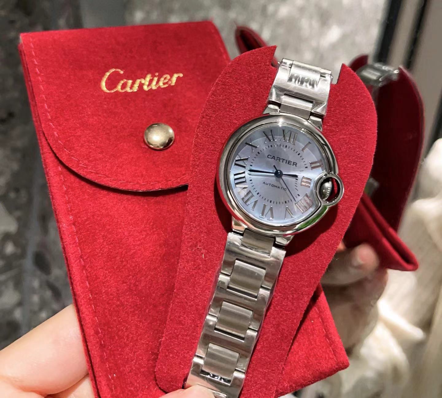 CART1ER 高品質スチールバンドレディースウォッチ 33mm【50％割引+送料無料】