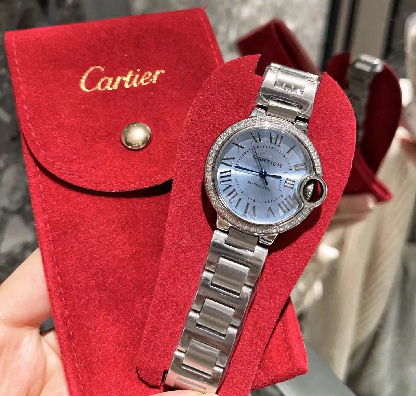 CART1ER 高品質スチールバンドレディースウォッチ 33mm【50％割引+送料無料】